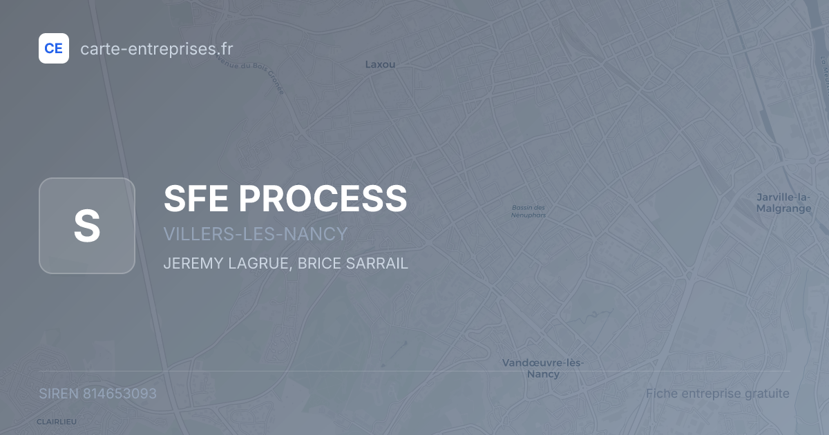 SFE PROCESS — 814653093 — fiche entreprise