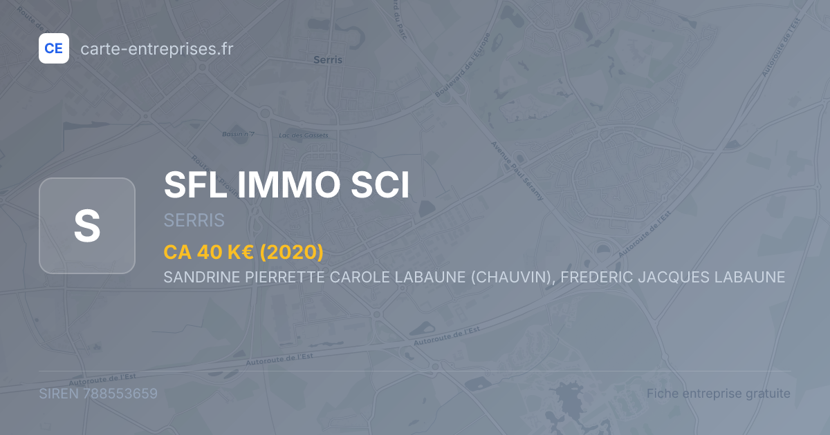 SFL IMMO SCI — 788553659 — fiche entreprise