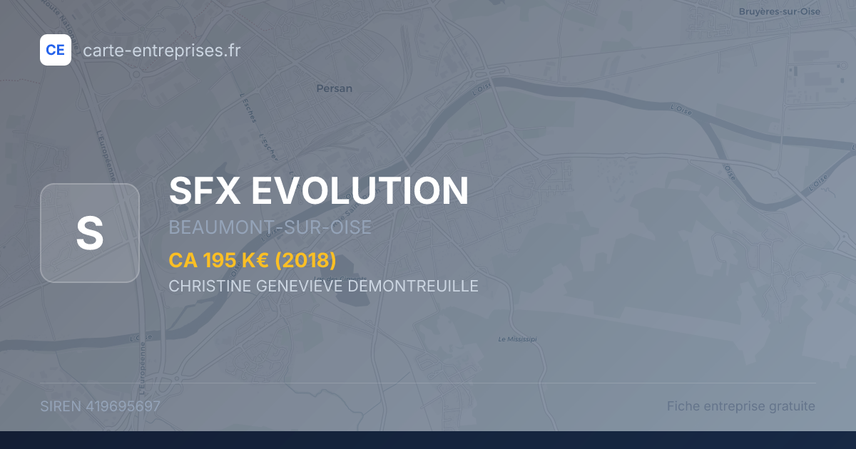 SFX EVOLUTION — 419695697 — fiche entreprise