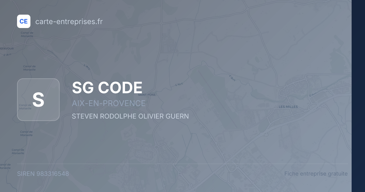 SG CODE — 983316548 — fiche entreprise