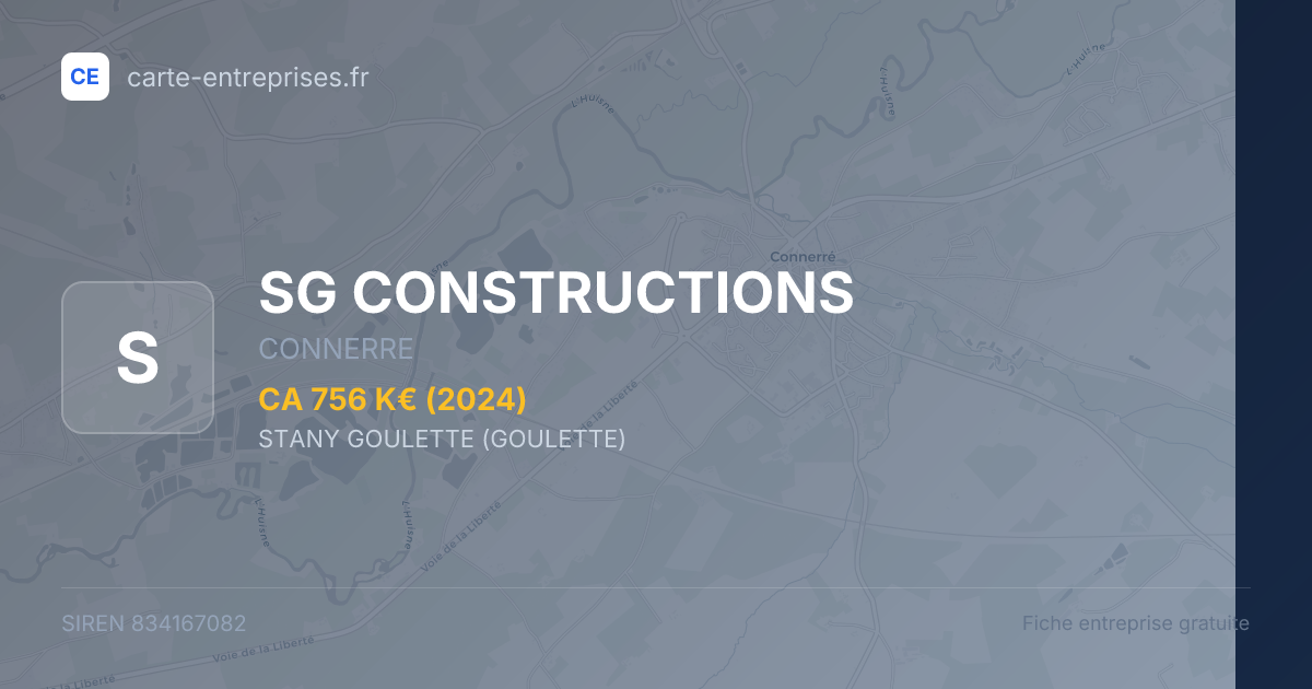 SG CONSTRUCTIONS — 834167082 — fiche entreprise