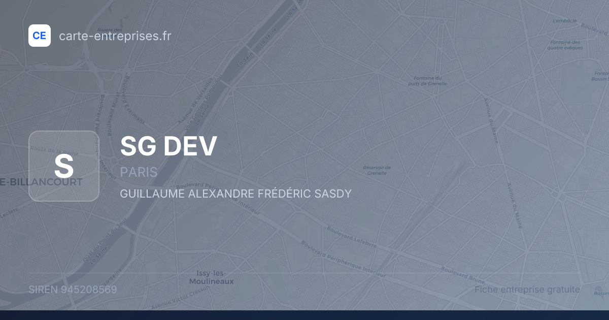 SG DEV — 945208569 — fiche entreprise