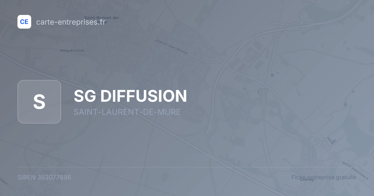 SG DIFFUSION — 353077886 — fiche entreprise