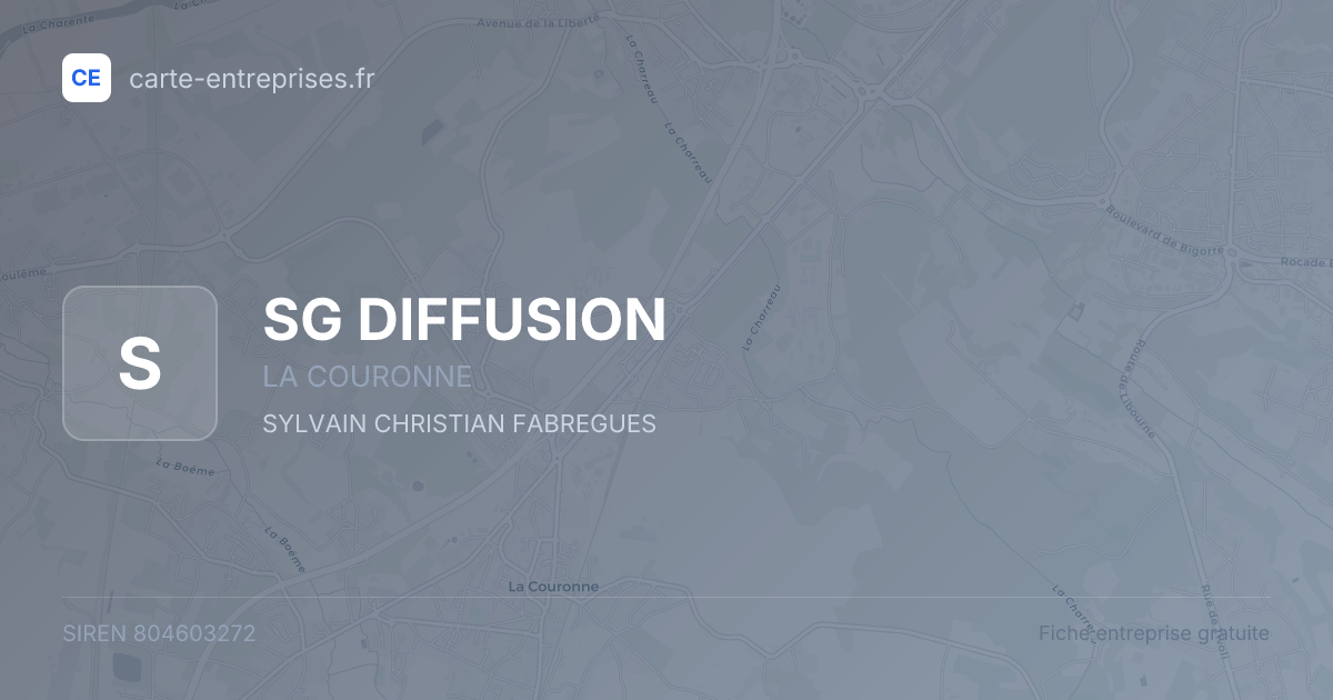 SG DIFFUSION — 804603272 — fiche entreprise