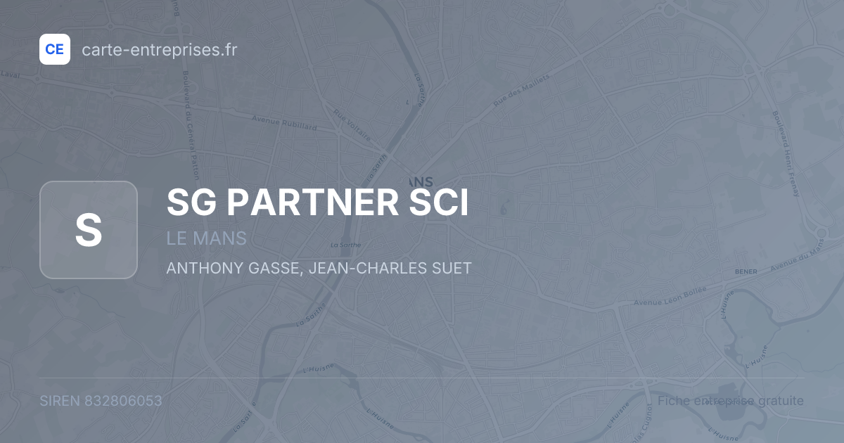 SG PARTNER SCI — 832806053 — fiche entreprise