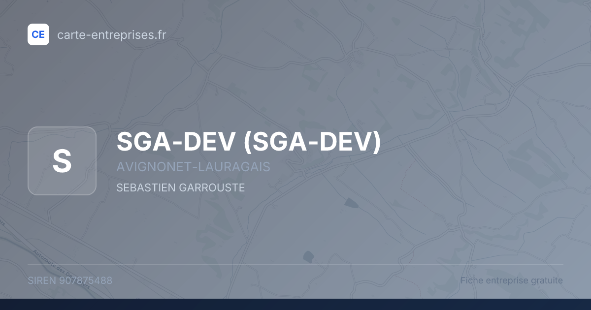 SGA-DEV — 907875488 — fiche entreprise