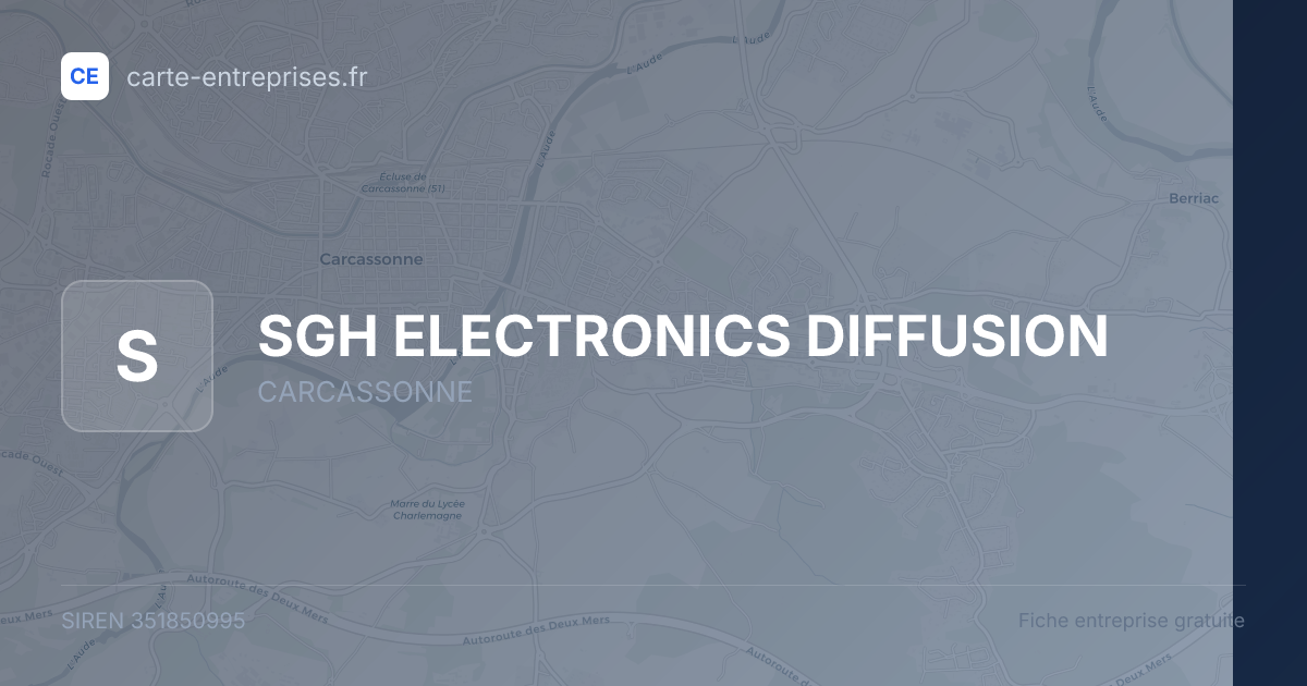 SGH ELECTRONICS DIFFUSION — 351850995 — fiche entreprise