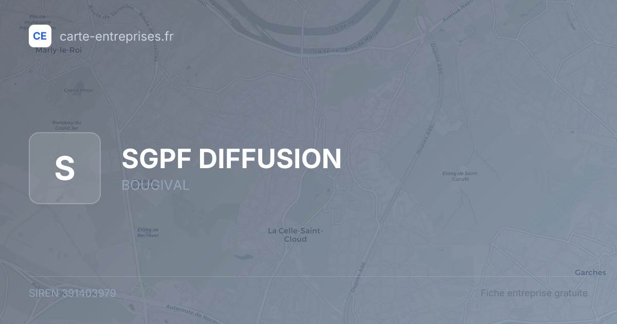 SGPF DIFFUSION — 391403979 — fiche entreprise