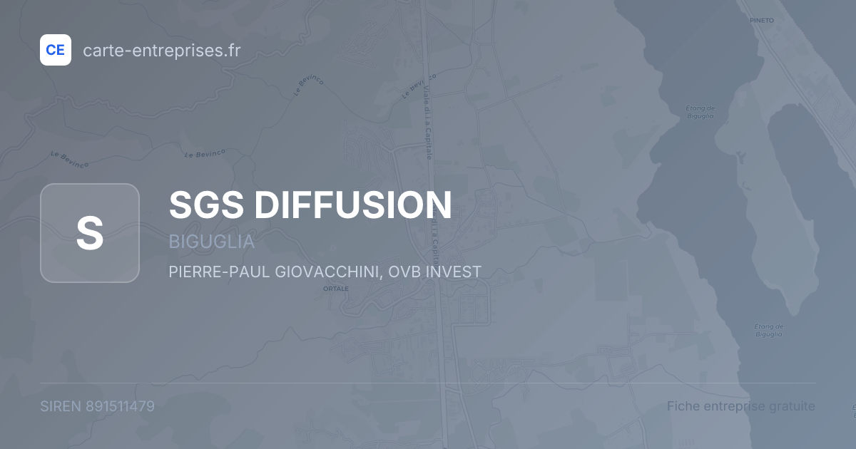 SGS DIFFUSION — 891511479 — fiche entreprise