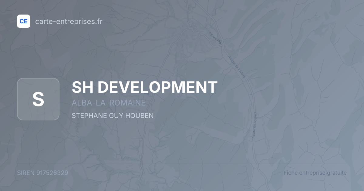 SH DEVELOPMENT — 917526329 — fiche entreprise