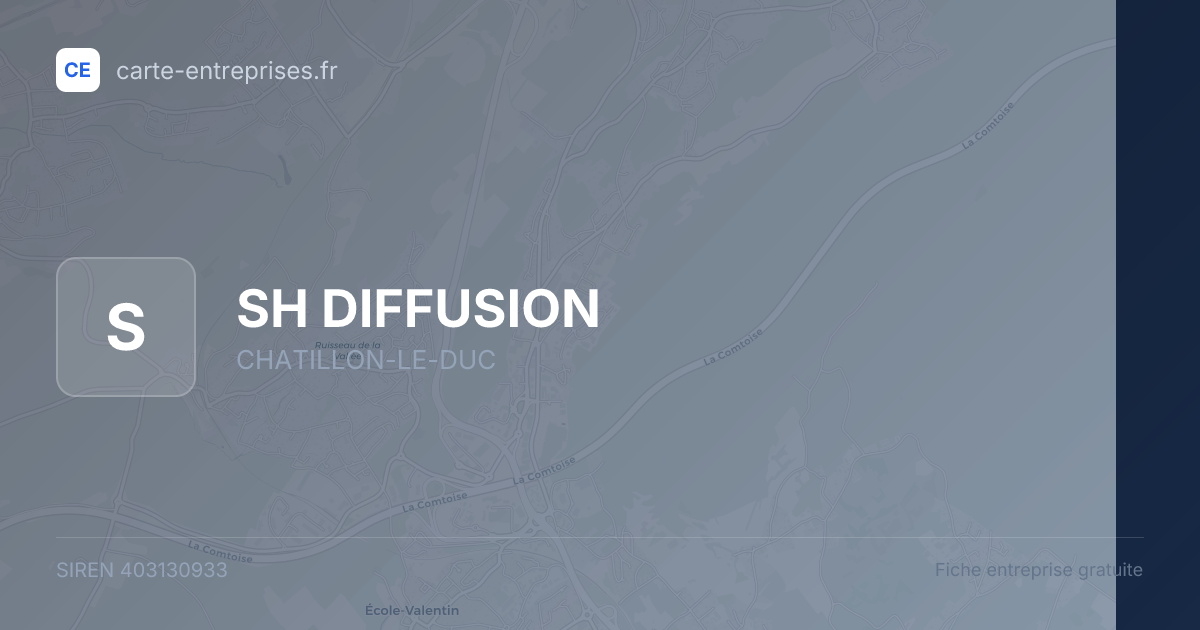 SH DIFFUSION — 403130933 — fiche entreprise