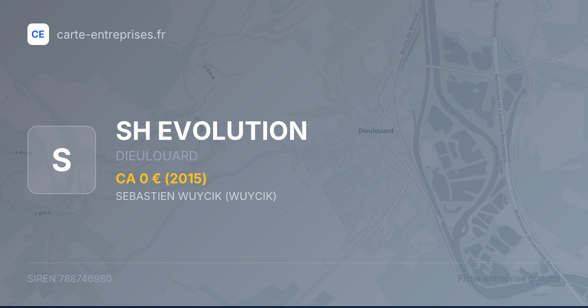 SH EVOLUTION — 788746980 — fiche entreprise