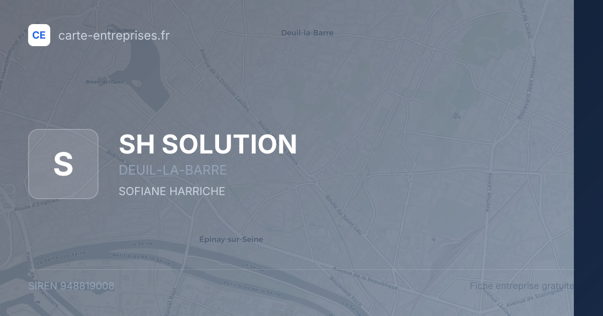 SH SOLUTION — 948819008 — fiche entreprise