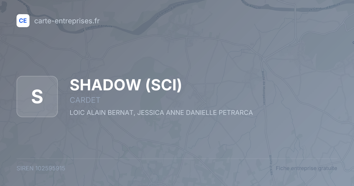 SHADOW (SCI) — 102595915 — fiche entreprise