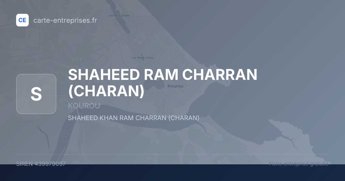 SHAHEED RAM CHARRAN (CHARAN) — 439979097 — fiche entreprise