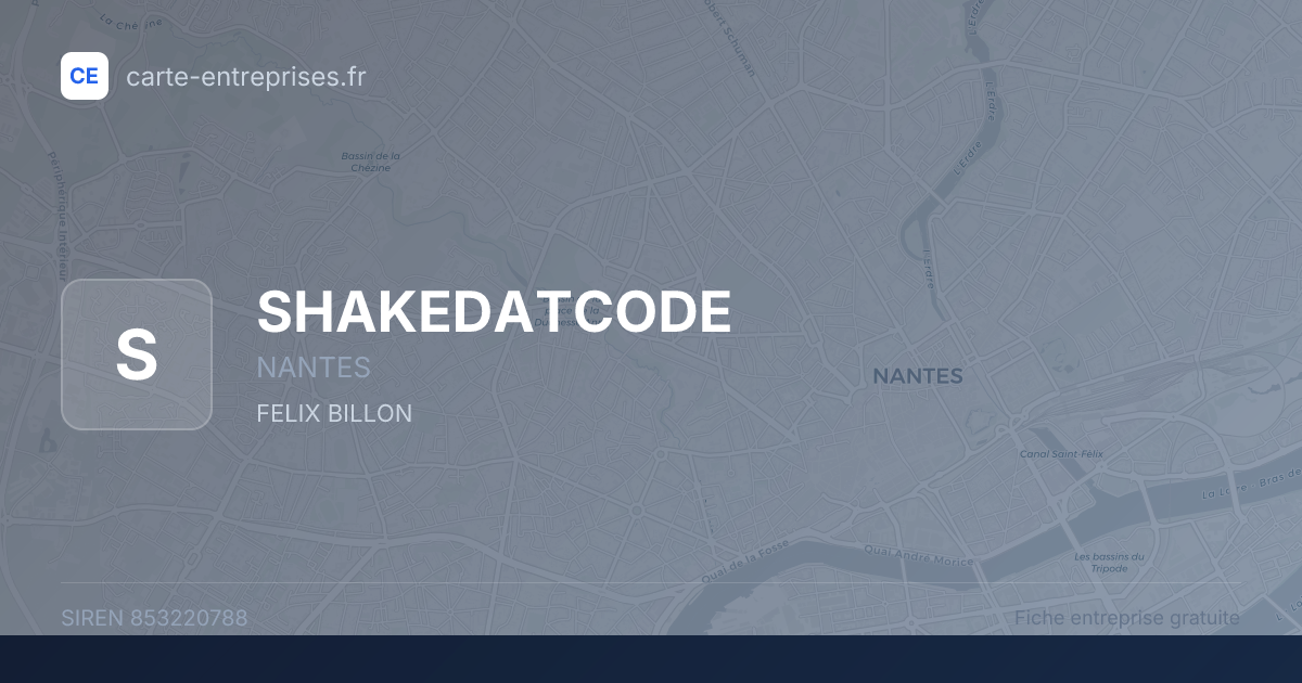 SHAKEDATCODE — 853220788 — fiche entreprise