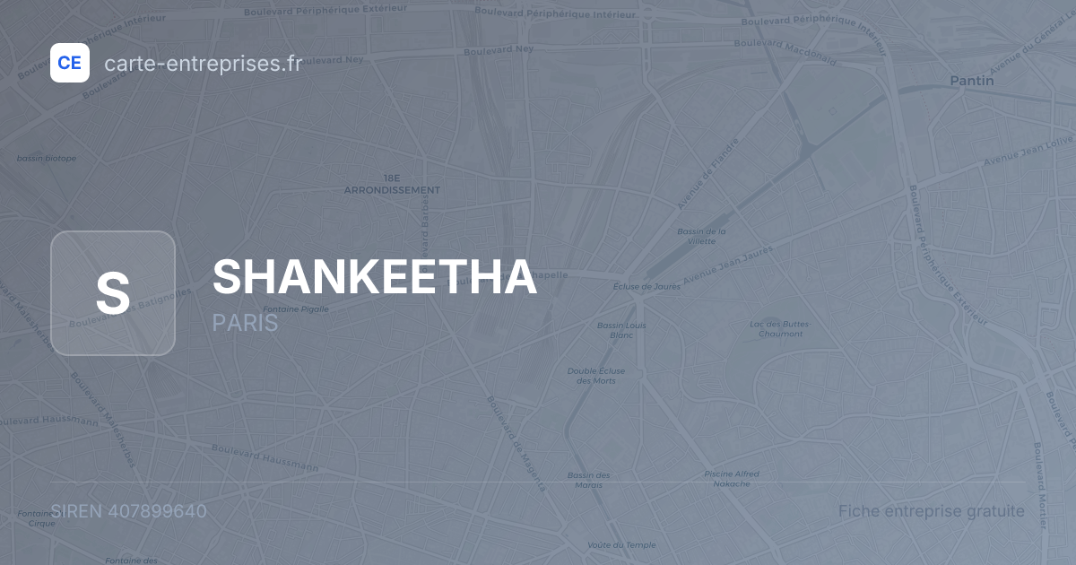 SHANKEETHA — 407899640 — fiche entreprise