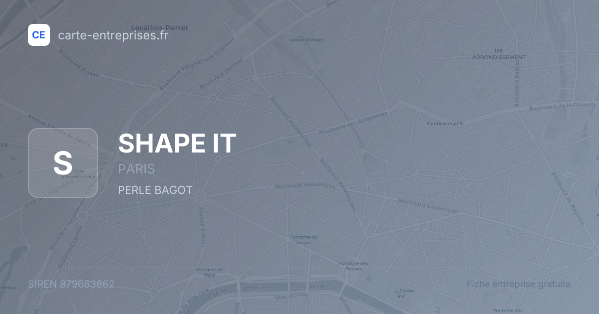 SHAPE IT — 879663862 — fiche entreprise