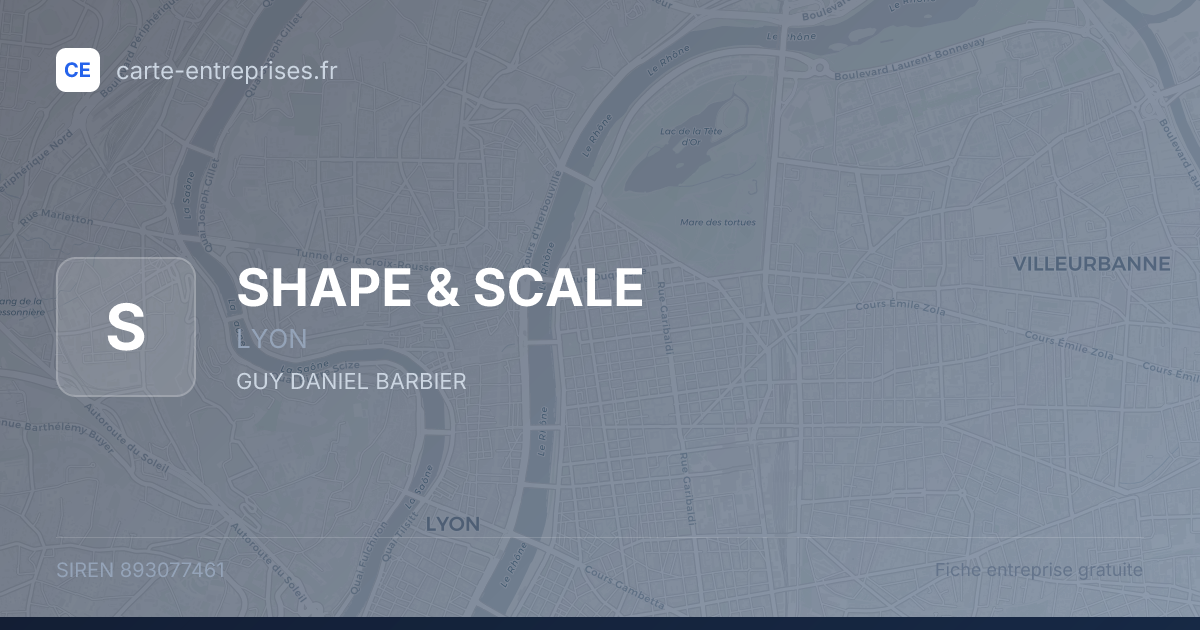 SHAPE & SCALE — 893077461 — fiche entreprise