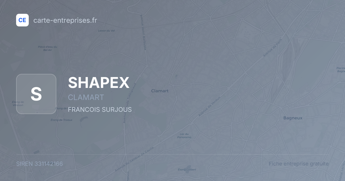 SHAPEX — 331142166 — fiche entreprise