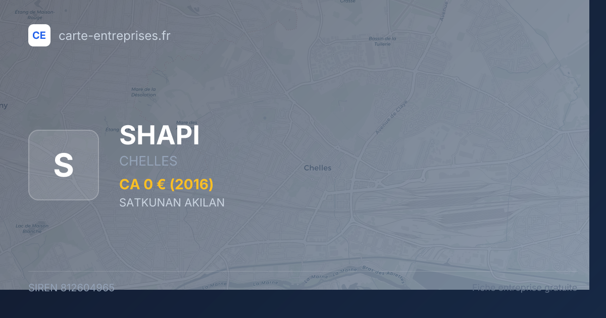 SHAPI — 812604965 — fiche entreprise