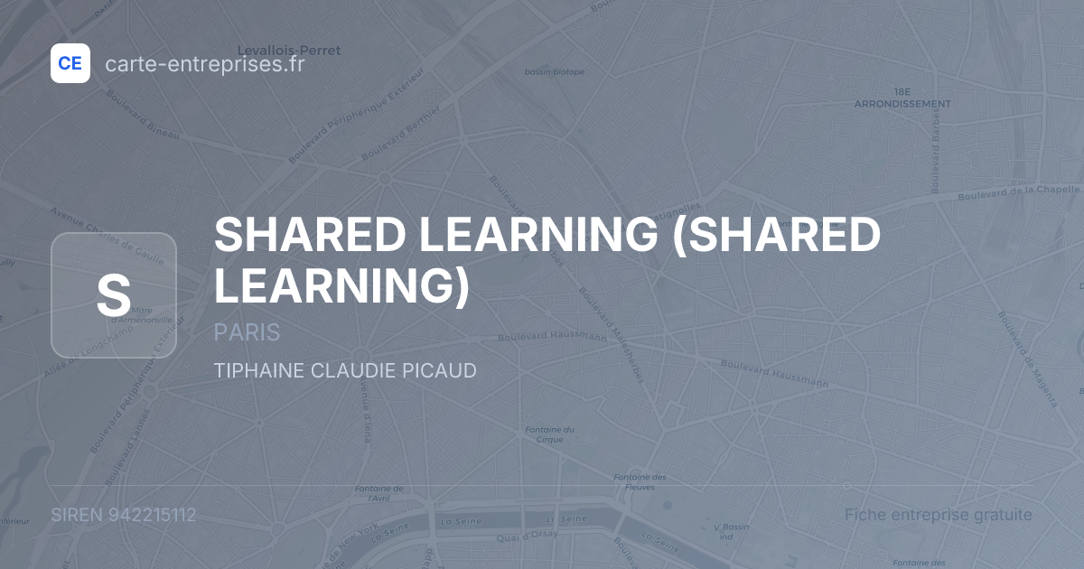 SHARED LEARNING — 942215112 — fiche entreprise