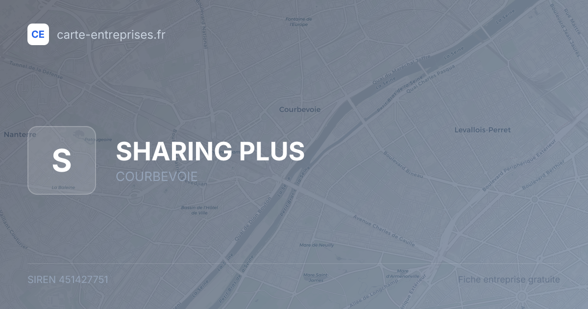 SHARING PLUS — 451427751 — fiche entreprise