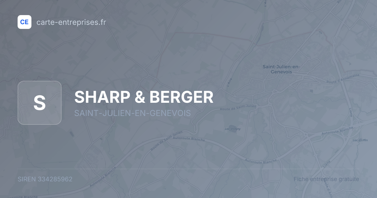 SHARP & BERGER — 334285962 — fiche entreprise