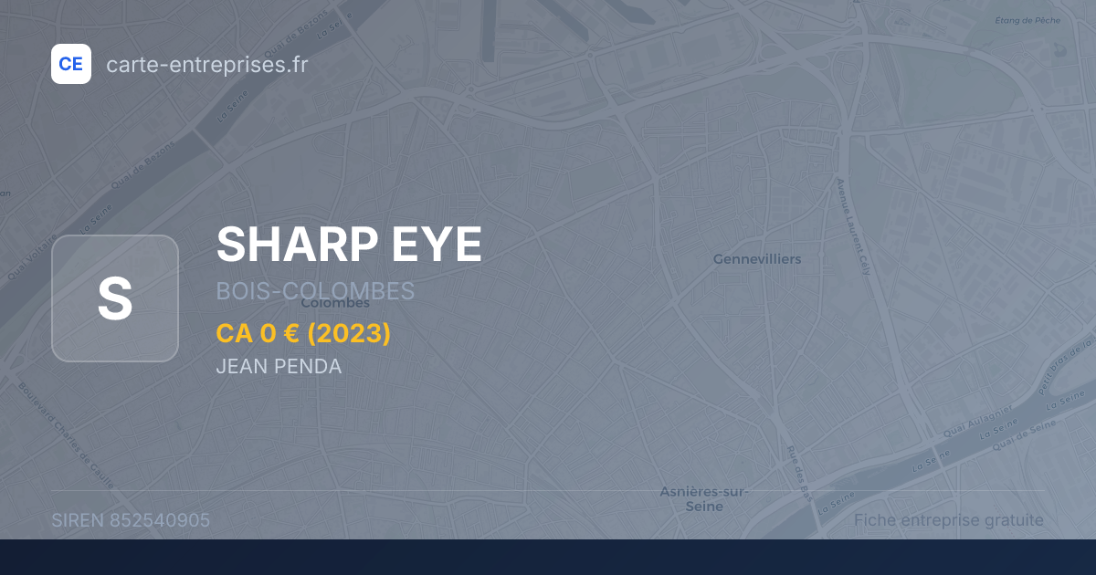 SHARP EYE — 852540905 — fiche entreprise