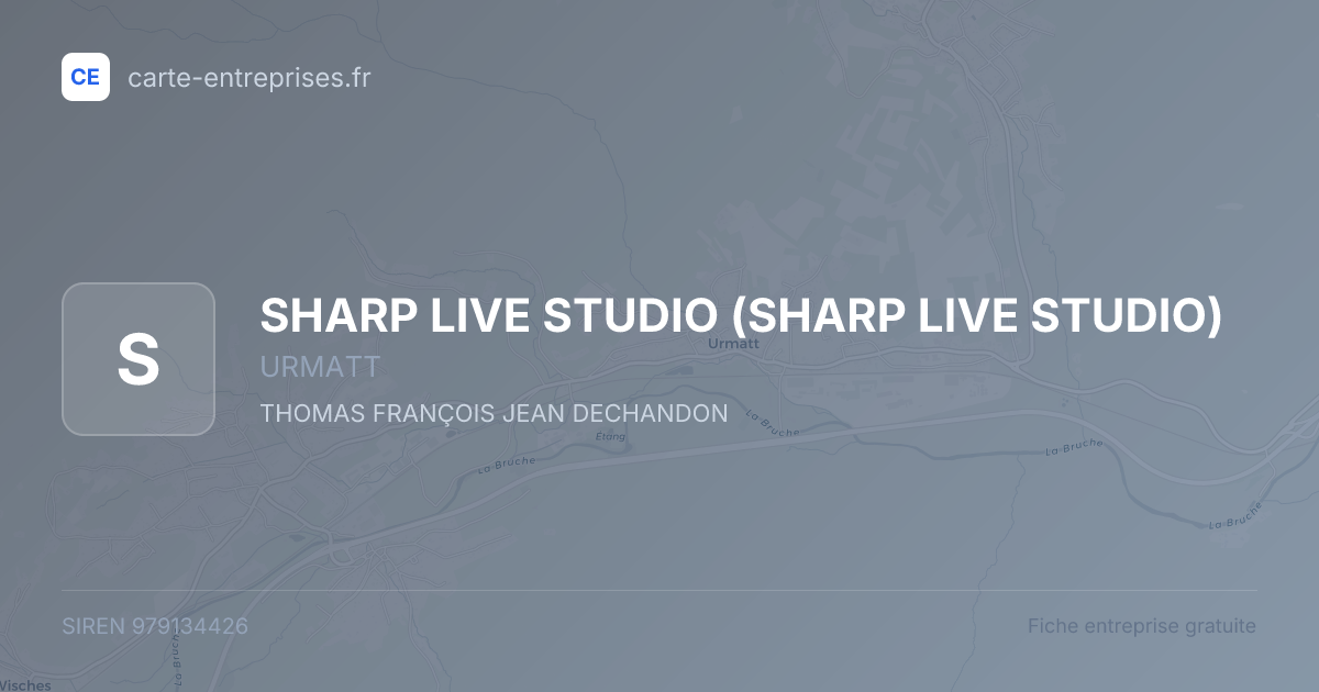 SHARP LIVE STUDIO — 979134426 — fiche entreprise