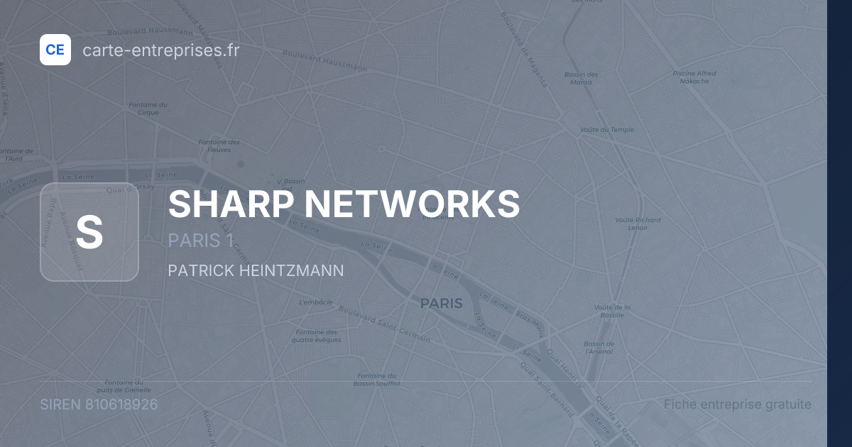 SHARP NETWORKS — 810618926 — fiche entreprise