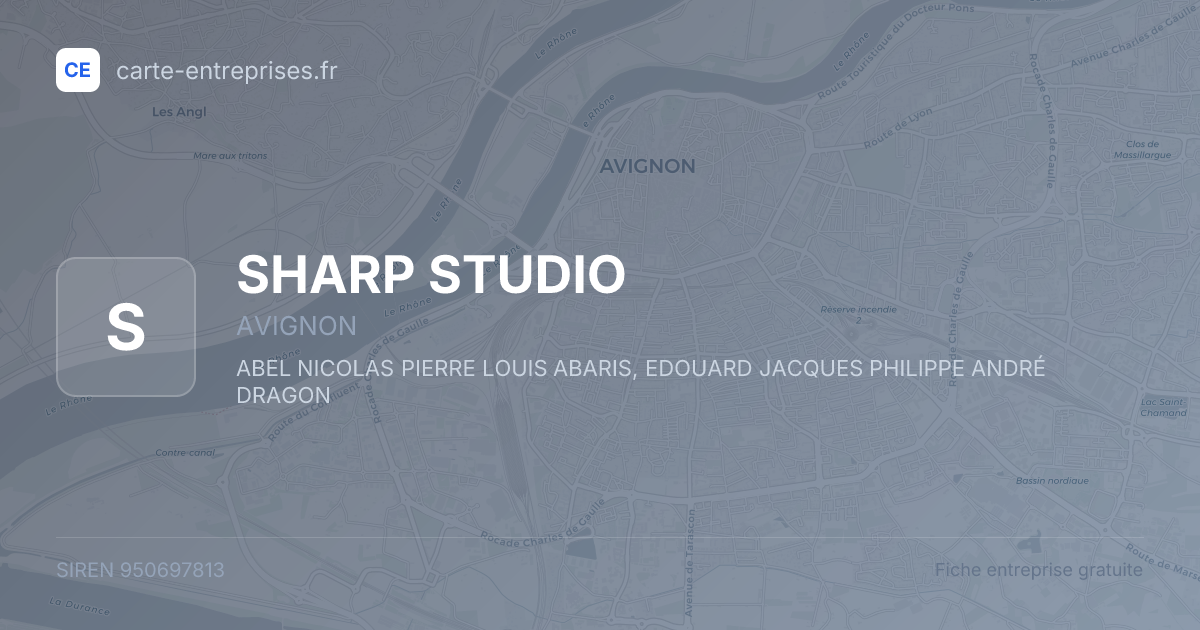 SHARP STUDIO — 950697813 — fiche entreprise