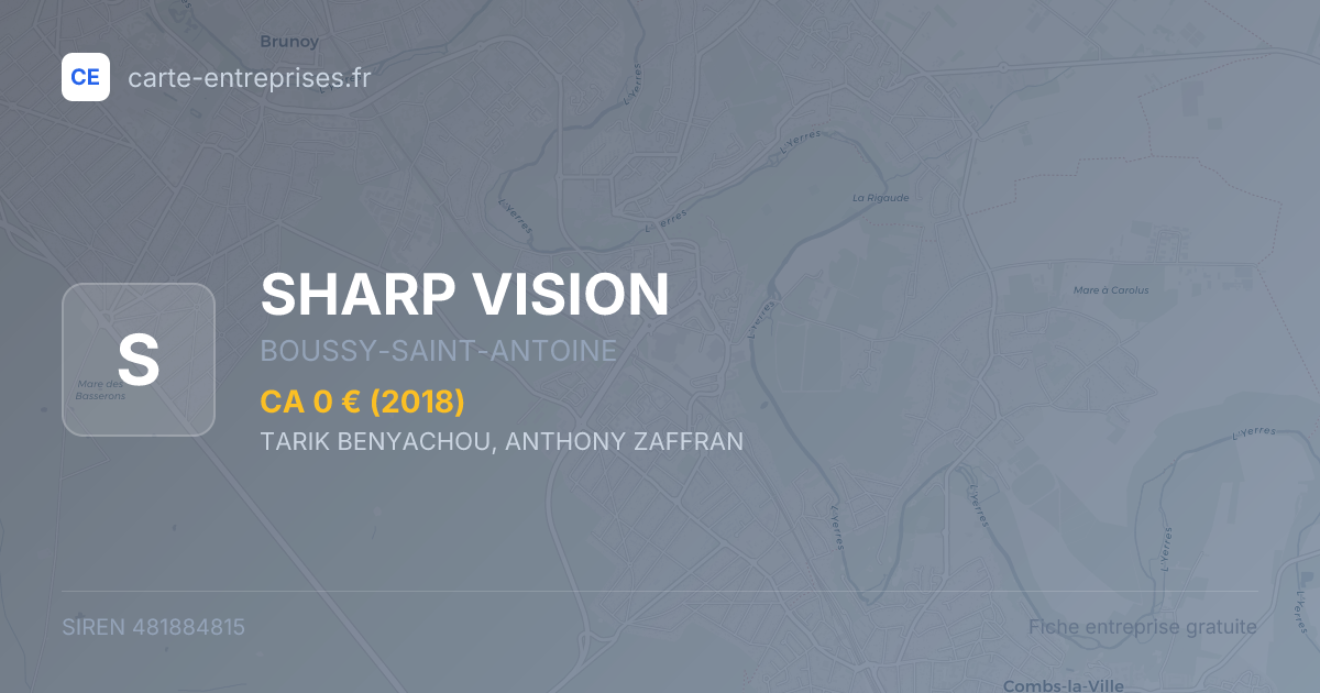 SHARP VISION — 481884815 — fiche entreprise