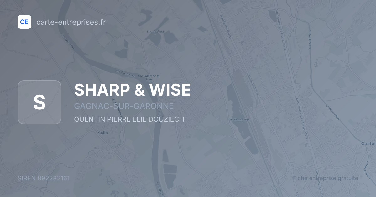 SHARP & WISE — 892282161 — fiche entreprise