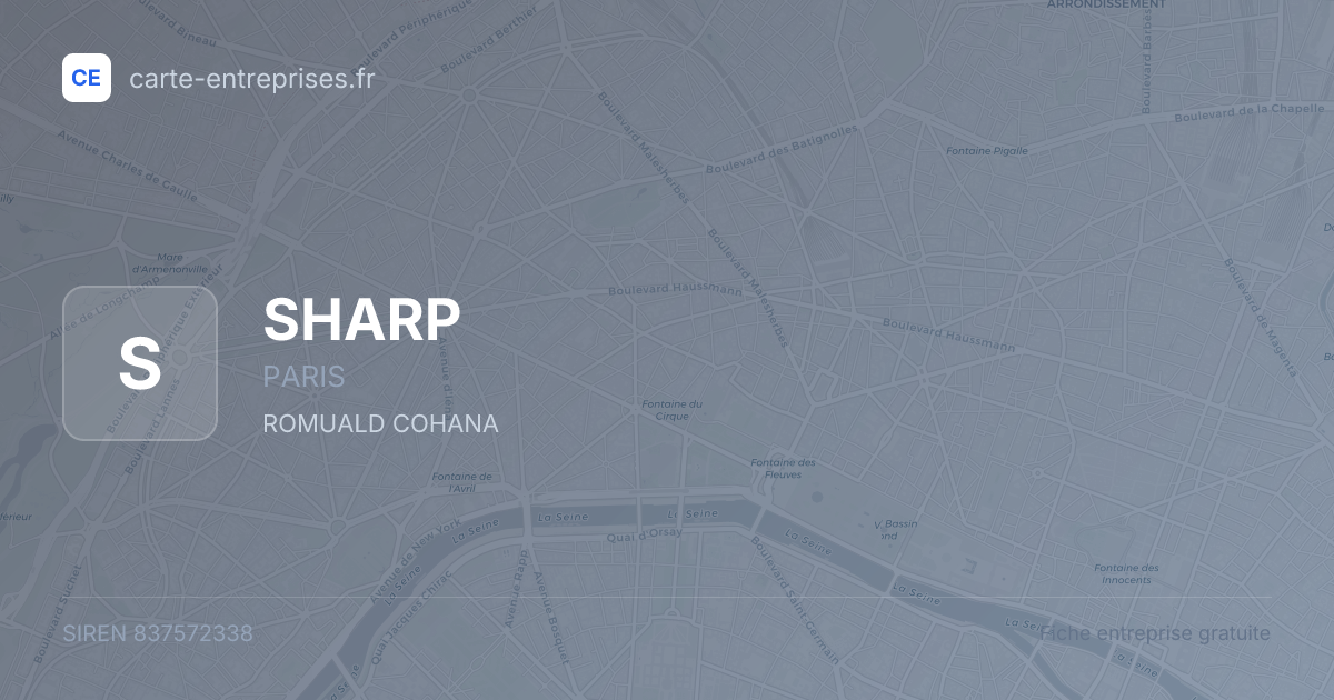 SHARP — 837572338 — fiche entreprise