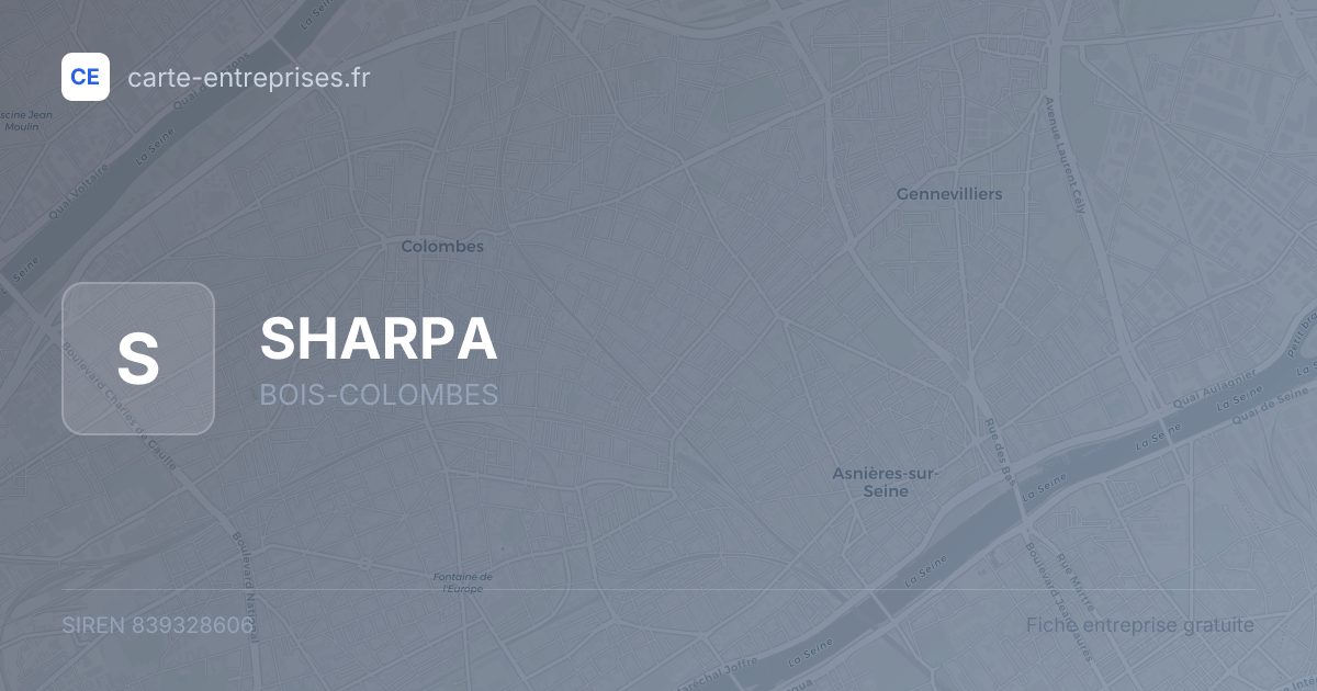 SHARPA — 839328606 — fiche entreprise