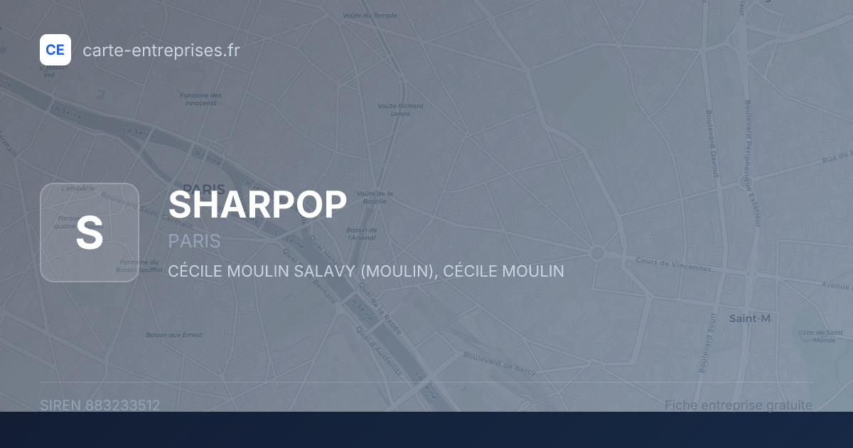 SHARPOP — 883233512 — fiche entreprise
