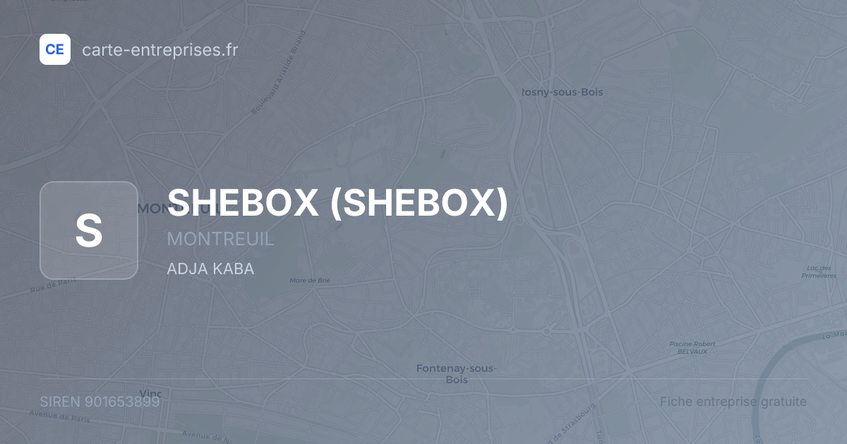 SHEBOX — 901653899 — fiche entreprise