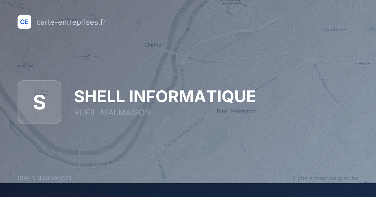 SHELL INFORMATIQUE — 349596031 — fiche entreprise