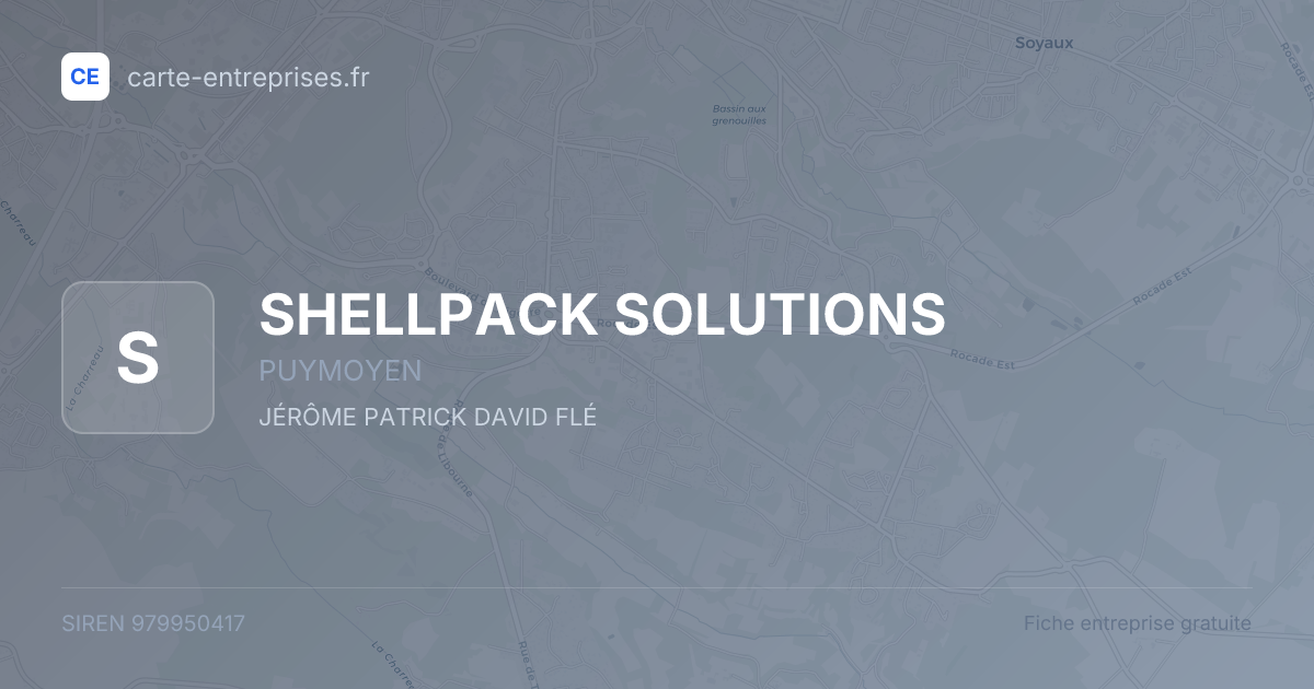 SHELLPACK SOLUTIONS — 979950417 — fiche entreprise