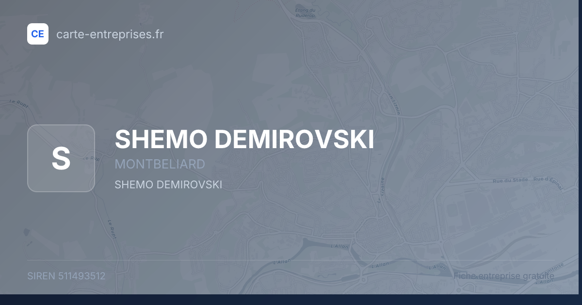 SHEMO DEMIROVSKI — 511493512 — fiche entreprise
