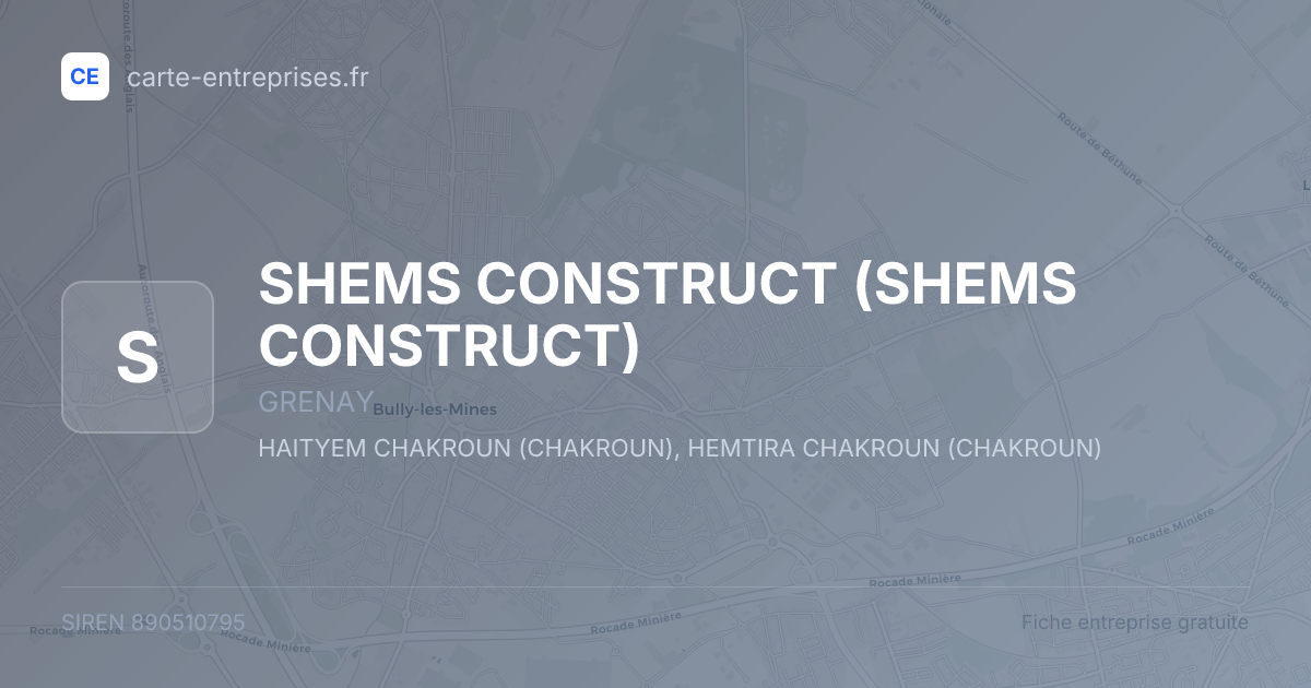 SHEMS CONSTRUCT — 890510795 — fiche entreprise