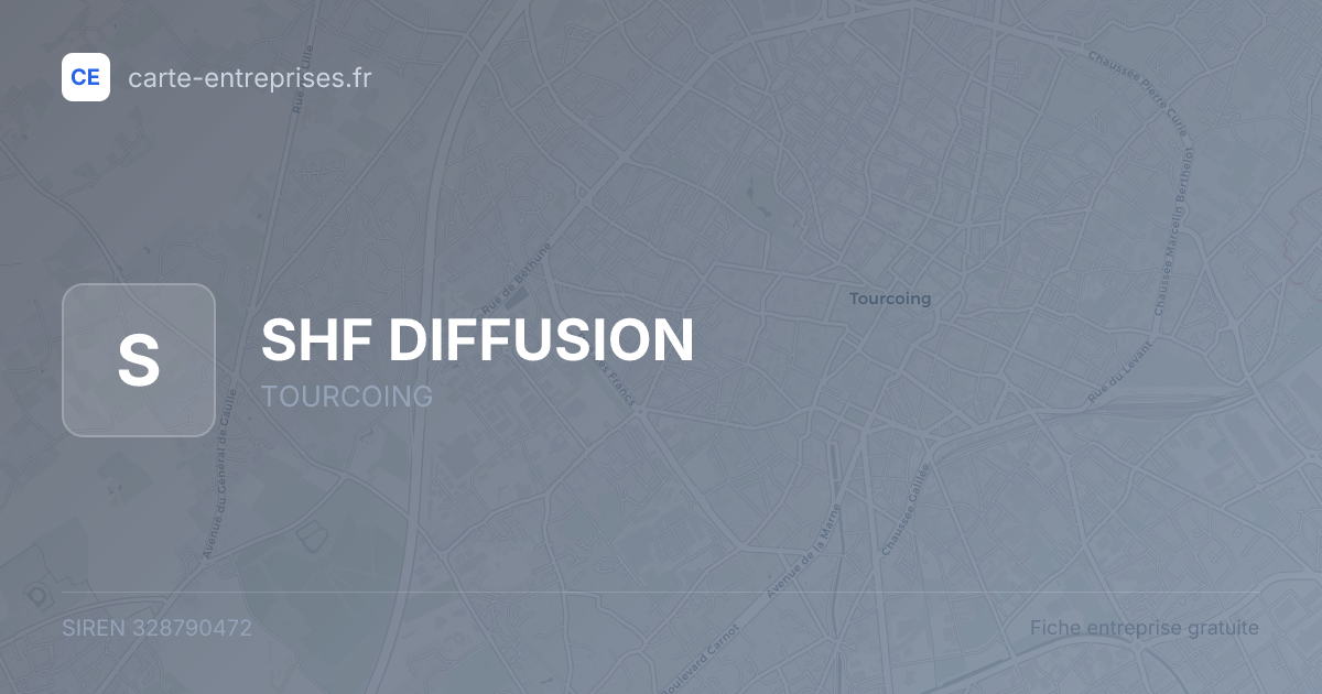 SHF DIFFUSION — 328790472 — fiche entreprise
