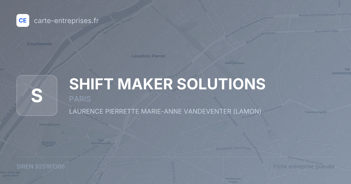 SHIFT MAKER SOLUTIONS — 925161366 — fiche entreprise