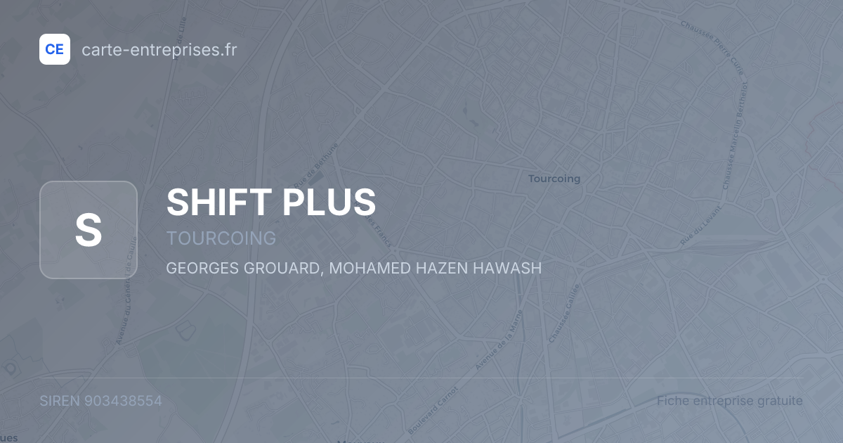 SHIFT PLUS — 903438554 — fiche entreprise
