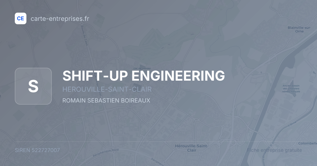 SHIFT-UP ENGINEERING — 522727007 — fiche entreprise