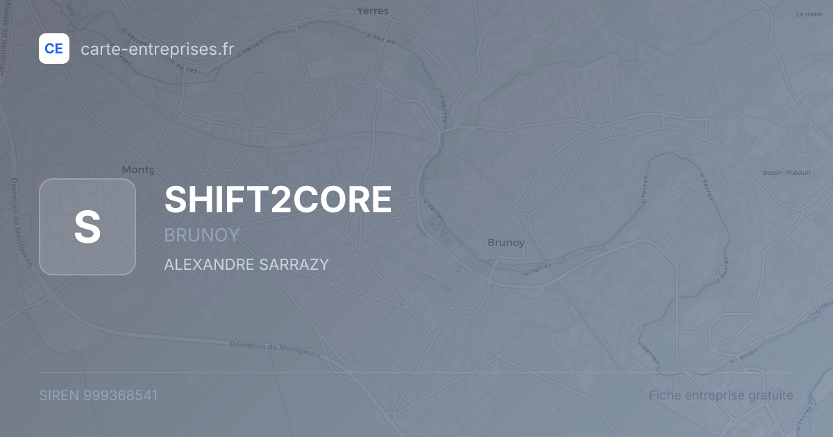 SHIFT2CORE — 999368541 — fiche entreprise