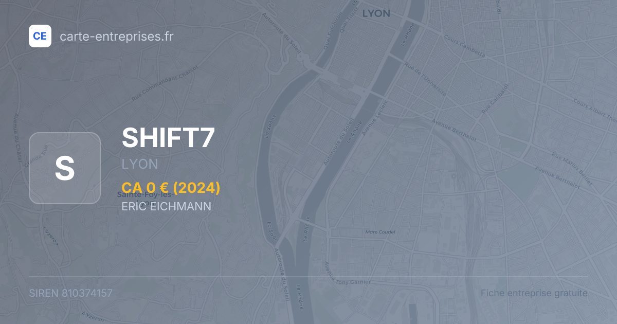 SHIFT7 — 810374157 — fiche entreprise