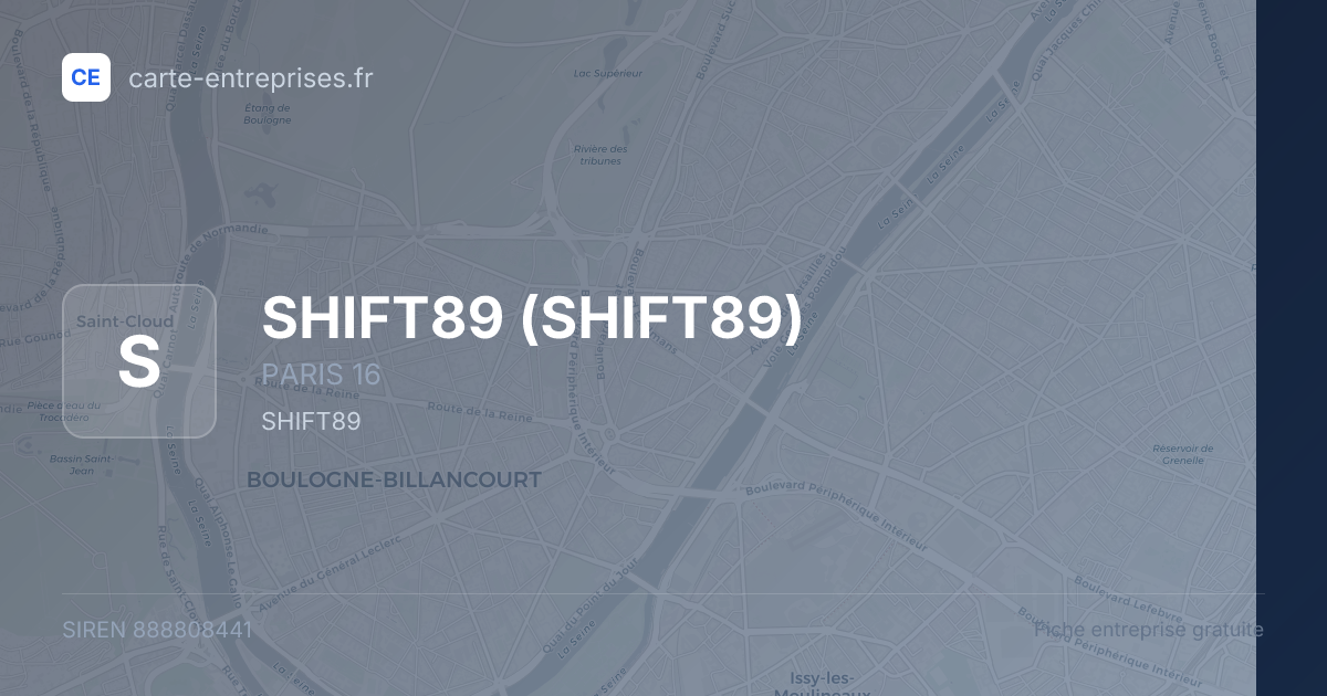 SHIFT89 — 888808441 — fiche entreprise