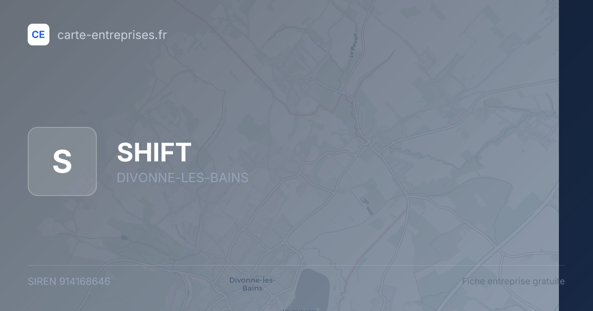 SHIFT — 914168646 — fiche entreprise